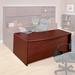 Winston Porter Nabil Left Corner Bow Front Executive Desk Wood in Brown/Red | 29 H x 71 W x 48 D in | Wayfair RDBS9677 34519862