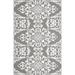 Gray 59 x 0.25 in Area Rug - Mad Mats Wrought Iron Oriental Polypropylene Silver Indoor/Outdoor Area Rug Polypropylene | 59 W x 0.25 D in | Wayfair