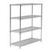 ZORO SELECT 45VX99 Wire Shelving Unit, 18"D x 36"W x 54"H, 4 Shelves, Chrome