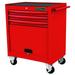 WESTWARD 48RJ73 WESTWARD Rolling Tool Cabinet, 3-Drawers, Gloss Red, 29" W x