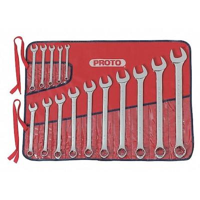 PROTO J1200SPL Combination Wrench Set,SAE,15 pcs.