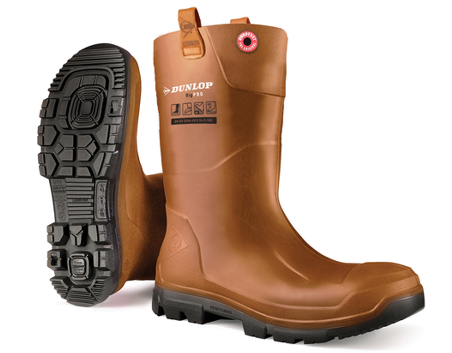 Botte de sécurité fourées RIGAIR PRO FUR S5 SRA SRC CI Dunlop® marron/noir P46 COVERGUARD 9RFPO90046