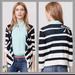 Anthropologie Sweaters | Anthropologie, Moth, Bow Waterfall Striped Cardigan, Blue & White, Size M | Color: Blue/White | Size: M