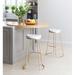 Everly Quinn Counter & Bar Stool Upholstered/Metal in White | 20.3 W in | Wayfair 5FDF1B4B689544E68B6F890B24BAF66A