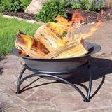 Wrought Studio™ Derks Cast Iron/Steel Wood Burning Fire Pit Cast Iron/Iron/Steel in Brown/Gray | 11 H x 24 W x 24 D in | Wayfair