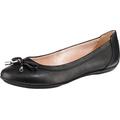 Geox Women's D Charlene B Ballet Flat, Black, 7 UK