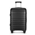 Kono Lightweight Polypropylene Large Check in Luggage with Spinner Wheels TSA Lock YKK Zipper Hard Shell Travel Trolley Suitcase (Black,76cm 100L)