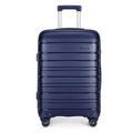 Kono Lightweight Polypropylene Large Check in Luggage with Spinner Wheels TSA Lock YKK Zipper Hard Shell Travel Trolley Suitcase (Navy,76cm 100L)