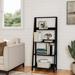 Lavish Home 55.25" H x 24" W Ladder Bookcase Wood in Black | 55.25 H x 24 W x 13 D in | Wayfair 789005POJ