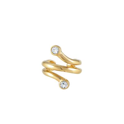 Elli Single Earcuff Ohrklemme Kristalle 925 Silber Gold Damen
