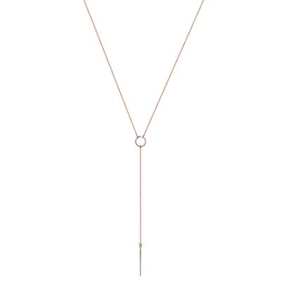 Elli Y-Kette Geo Trend Minimal 925 Sterling Silber rosefarben Damen