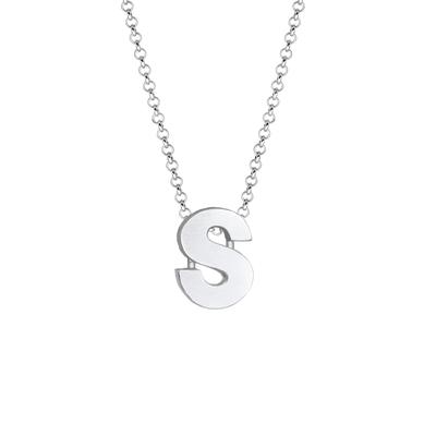 Elli - Femme Pendentif Lettre S Initiale - (925/1000) Argent Ketten 1 ct Damen