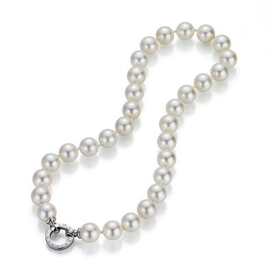 Giorgio Martello Milano - Kette Perlen, Silber 925 Ketten 1 ct Weiss Damen