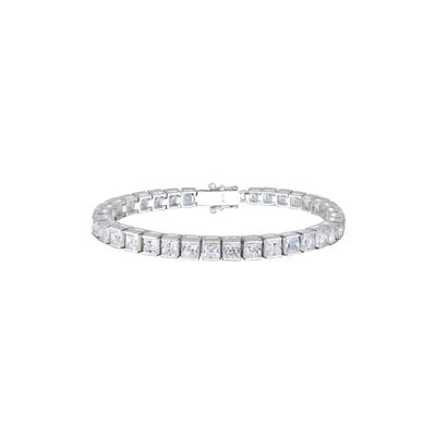 Elli PREMIUM - Tennisarmband Zirkonia Kristall Sparkle 925 Silber Armbänder & Armreife 1 ct Damen