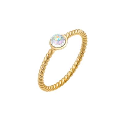 Elli Solitär Rainbow Kristalle 925 Silber 52 Damen