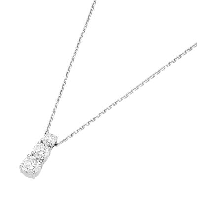 Giorgio Martello Milano Kette mit Zirkonia 43 cm Weiss Damen