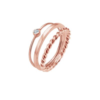 Elli Ringset Solitär Kristalle 925 Silber 58 Damen