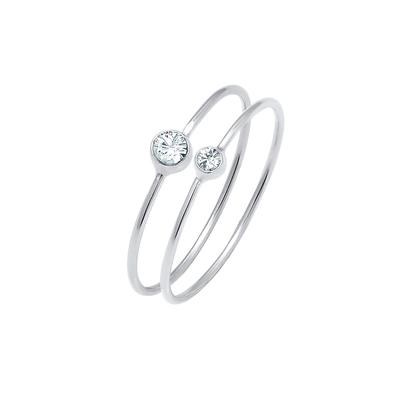 Elli Set Basic Trend Kristalle 925 Silber 48 Damen