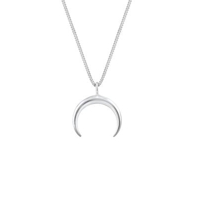 Elli - Sichel Mond Luna Astro 925 Sterling Silber Ketten 1 ct Damen