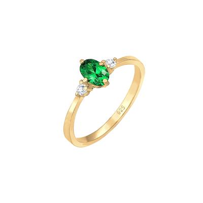 Elli - Bandring Verlobung Zirkonia Kristalle 925 Silber Ringe 1 ct Damen (59.99 € / 1 ct)