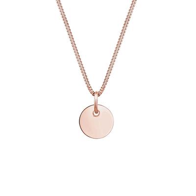 Elli Basic Panzerkette Plättchen Kreis Geo 925 Silber 45 Damen