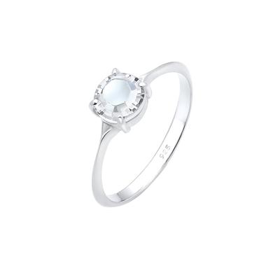 Elli - Solitär Verlobung Kristalle 925 Silber Ringe 1 ct Damen (34.99 € / 1 ct)