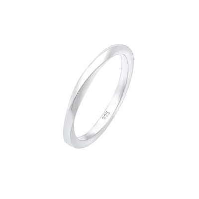 Elli - Basic Bandring Gedreht Klassisch Trend 925 Silber Ringe 1 ct Damen (59.99 € / 1 ct)