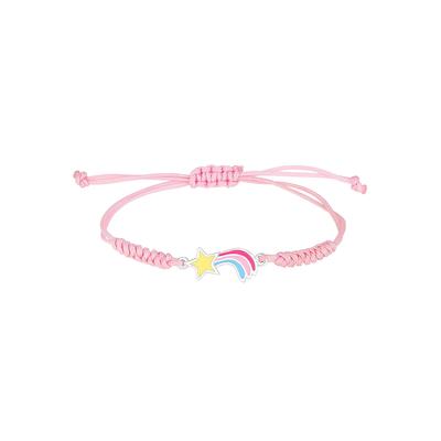 Elli - Kinder Regenbogen Bunt Nylon Niedlich 925 Silber Armbänder & Armreife 1 ct Damen