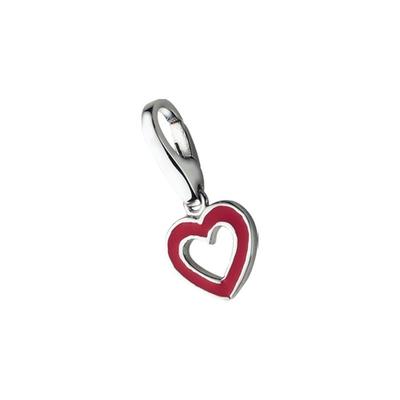 Giorgio Martello Milano - Charm Herz, Silber 925 Charms & Kettenanhänger 1 ct Rot Damen