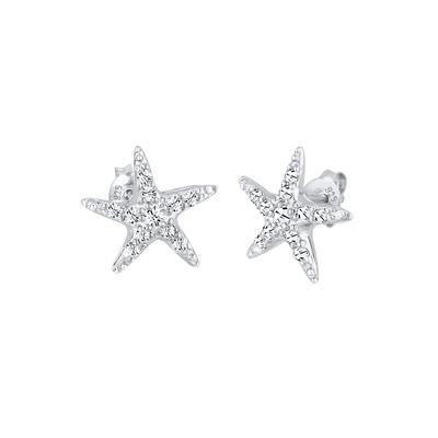 Elli - Seestern Maritim Kristalle 925 Silber Ohrringe 1 ct Damen (49.99 € / 1 ct)