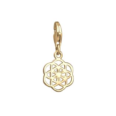 Nenalina - Anhänger Blume des Lebens Ornament 925 Silber Charms & Kettenanhänger 1 ct Damen