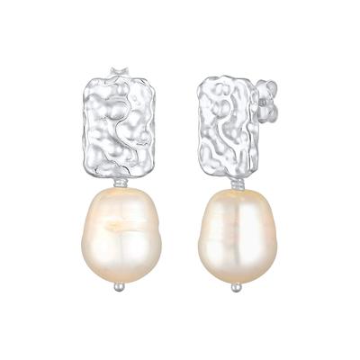 Elli PREMIUM Hänger Barock Süßwasserperle Organic 925 Silber silberfarben Damen
