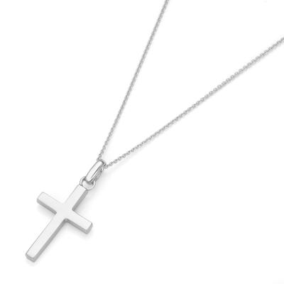 Smart Jewel - Kette Kreuz Anhänger, Silber 925 Ketten 1 ct Silber Damen