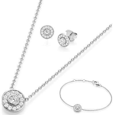 Giorgio Martello Milano - Kette 3-teiliges Zirkonia Schmuckset, Silber 925 Schmuck-Set Silber Damen