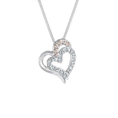 Elli Herz Funkeln Kristalle 925 Silber silberfarben Damen