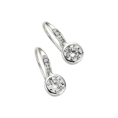 Giorgio Martello Milano - Ohrhaken mit Zirkonia, Silber 925 Ohrringe 1 ct Silber Damen (68.99 € / 1 ct)