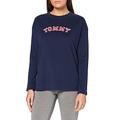 Tommy Hilfiger Women's Cn Tee Ls Pyjama Top, Blue (Blue 416), Medium (Size: MD)