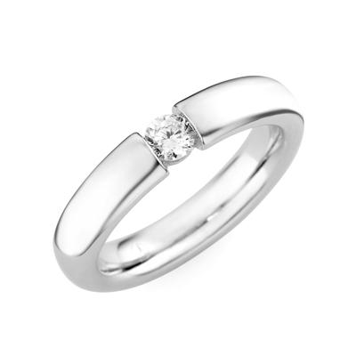 Giorgio Martello Milano Ring mit Zirkonia, Spannfassung, Silber 925 52 Damen Image