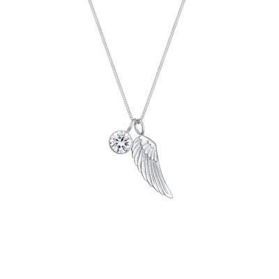 Elli Halskette Flügel Solitär Kristalle 925 Silber 45 Damen