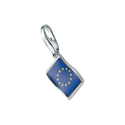 Giorgio Martello Milano - Charm Flagge Europa, Silber 925 Charms & Kettenanhänger 1 ct Blau Damen