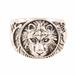 Lion Window,'Men's Lion-Themed Sterling Silver Ring from India'