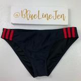 Adidas Swim | Adidas Side Stripe Hipster Bikini Bottom Nwot | Color: Black/Red | Size: M