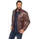 JP 1880 Men's Big & Tall Leather Jacket Brown XXXXXX-Large 726766 30-6XL