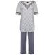 Ulla Popken Women's Große Größen Pyjama, Herzen Pajama Set, Multicolor (Multicolor 72798190), 42-44