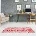 Red 48 x 0.25 in Area Rug - East Urban Home Flatweave Shag Area Rug Chenille | 48 W x 0.25 D in | Wayfair 8A599A175112429B8E95E197720A2269