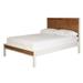 Gracie Oaks Camren Queen Low Profile Bed Wood in Brown/White | 47.5 H x 76.5 W x 84.75 D in | Wayfair B48F5C79A92D447CB4438EC40D15A59B