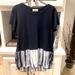 Anthropologie Tops | Anthropologie Tla Flutter Sleeve Tie Dye Tee | Color: Blue/White | Size: Various