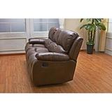 Red Barrel Studio® Convergent 85" Faux Leather Pillow Top Arm Reclining Sofa Faux Leather in Brown | 39 H x 85 W x 40 D in | Wayfair