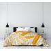 East Urban Home Los Angeles California Districts Single Reversible Duvet Cover Microfiber in Orange | King Duvet Cover | Wayfair