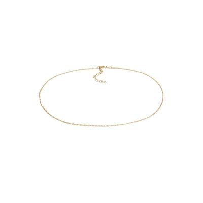 Elli Choker Basic Twisted Chain Gedreht Fein 925 Silber Gold Damen